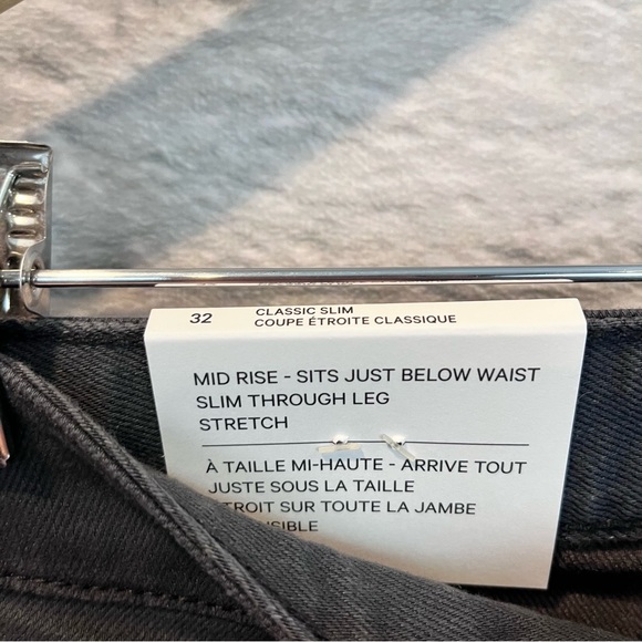 NWT Joe Fresh 32” Classic Slim Mid Rise Hurricane Grey Jeans WF8B146080 - Picture 11 of 12